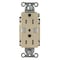 Hubbell Wiring Device-Kellems Straight Blade Receptacle, 5-15R, 15 A, 125V AC, 2 Pole, 3 Wire, Flush Mount, Grounded DR15NLLA - alternate 4